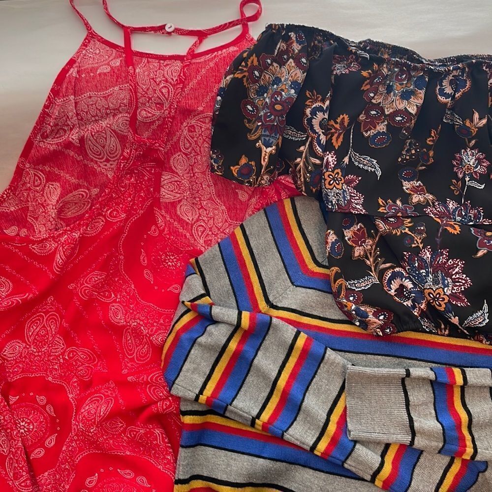 3 Pieces: Dress, Top, Sweater